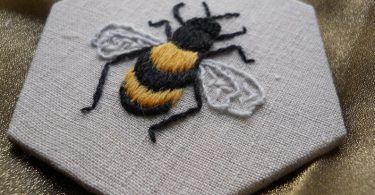 Bee crewelwork embroidery kit