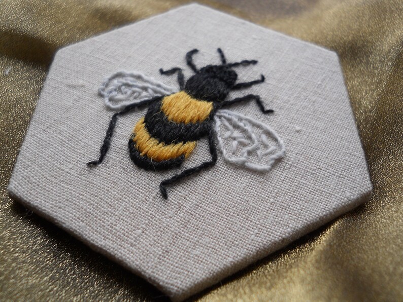 Bee crewelwork embroidery kit