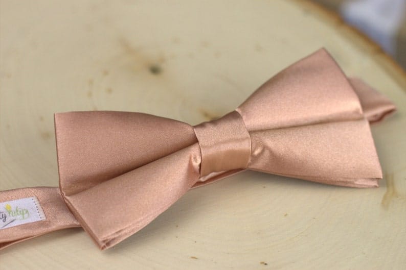Rose Gold Pre tied Bow Tie Rose Gold Bow Tie Rose Gold Bow » Petagadget