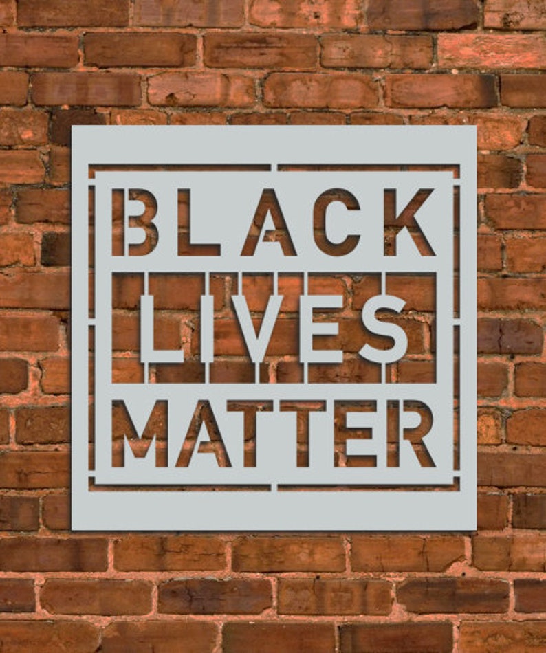 Black Lives Matter Flag Stencil