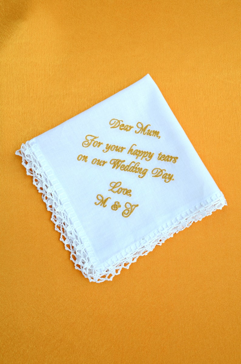 For your Happy Tears Handkerchief Mother of the Bride Gift Mom