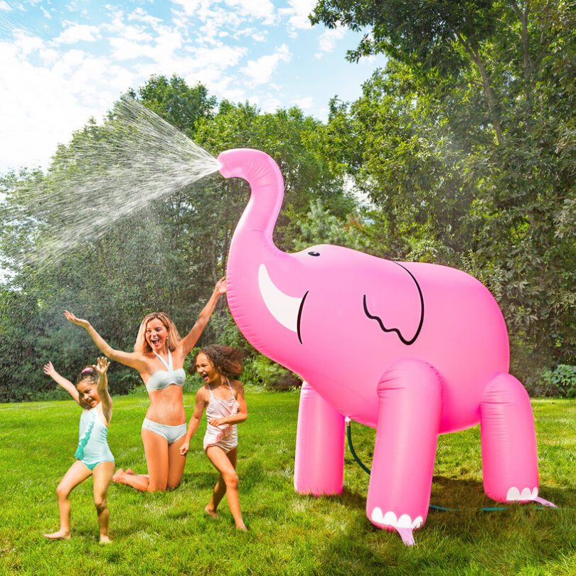 Giant Pink Elephant Sprinkler