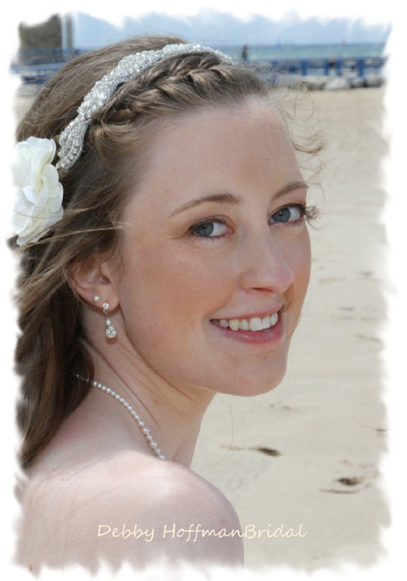 Rhinestone Bridal Headband Jeweled Wedding Headpiece Wedding