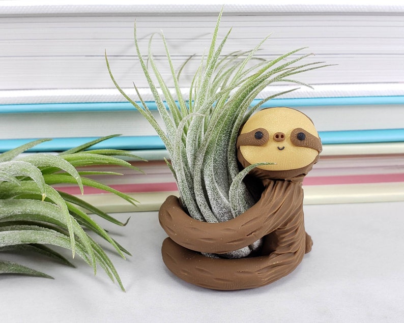Sloth Air Plant Holder Gift Women Small Sloth Planter Gift