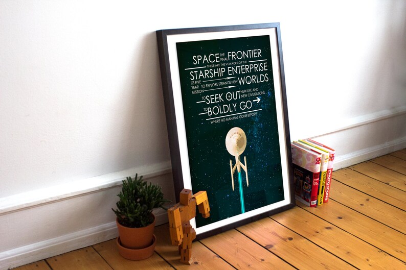 Star Trek  Captains Oath  Mission Oath  Quote Typography