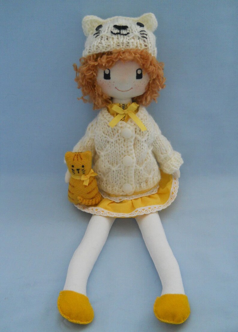 Textile Doll Emma soft doll rag doll