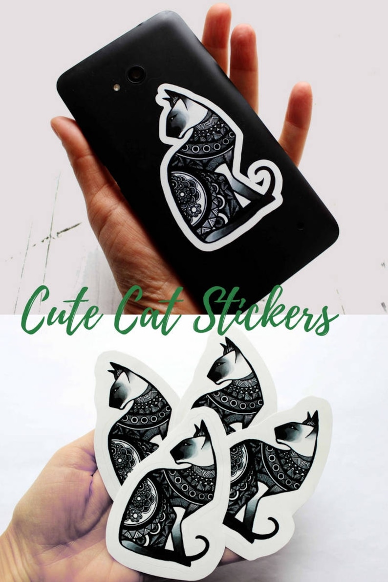 Cat lover gift phone case binder cool stuff stickers for car