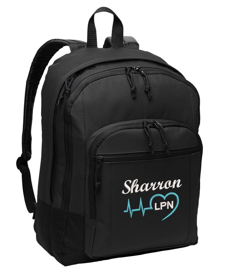 Heart Beat Personalized Back Pack Rn Lpn Nurse Cna Cma