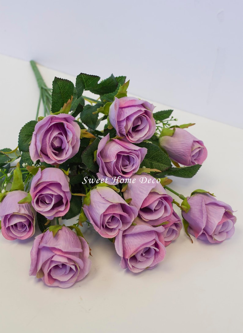JennysFlowerShop 18” Silk Rose Bud Artificial Flower