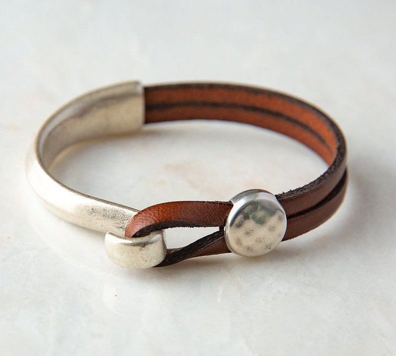 Leather cuff bracelet for women  Genuine leather wrap