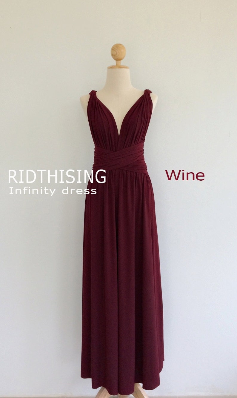 Maxi Wine Infinity Dress Bridesmaid Dress Prom Dress