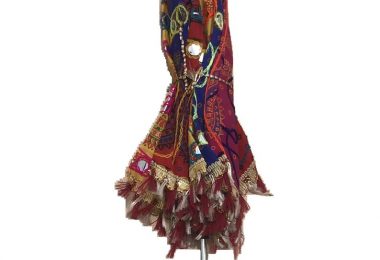 Multicolor Vintage Cotton Umbrella Indian Decoration Parasols