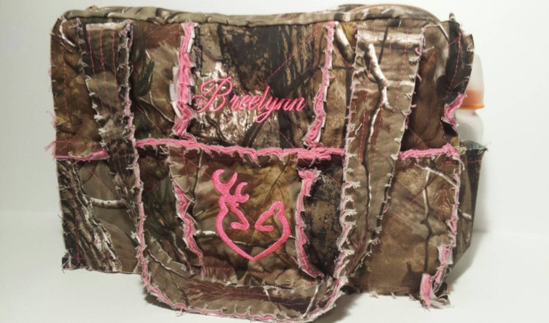 RealTree pink camo diaper bag 15 wide x 10 tall x 5 deep