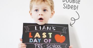 Reusable 2-in-1 First & Last Day of School Sign first day of