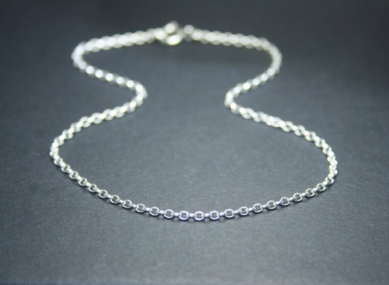 Sterling silver anklet silver ankle bracelet rolo chain