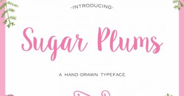 Sugar Plums Script  Hand-Lettered Font Download aka Sweet