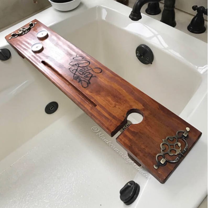 Bath Tray Bath Caddy Mothers Day Dock 5 Year Anniversary