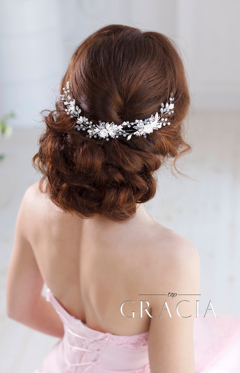 Bridal hairpiece Wedding hairpiece Bridal headband Bridal hair