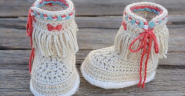 Crochet Baby Fringe Boots Baby Girl Boots Moccasin Fringe