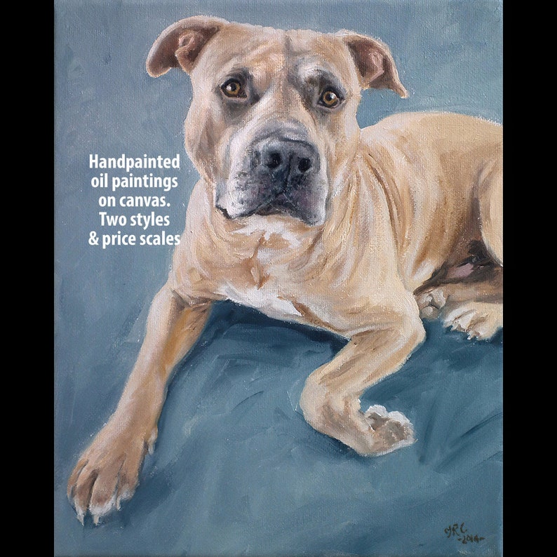 Custom pet portraits custom dog portrait  oil painting on