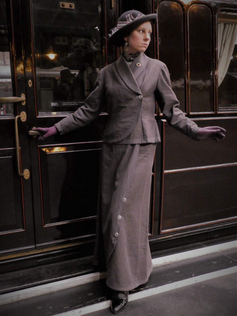 Edwardian Walking Suit  1910s ladies suit Titanic Costume