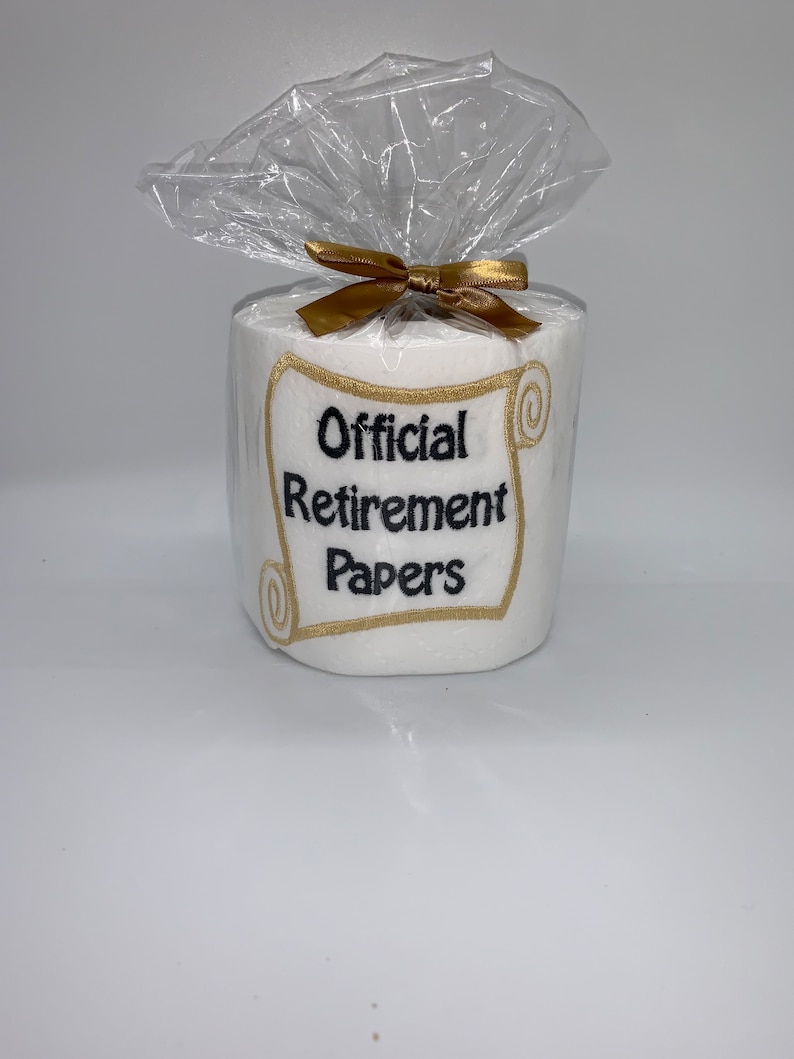 Gold scroll Retirement Gift Idea/ Official Retirement Paper/
