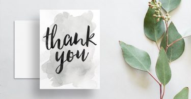 Instant Download Watercolor Splash Thank You Cards / Silver