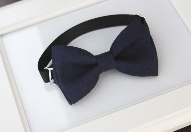 Navy bow-tie for babies toddlers boys teens adults