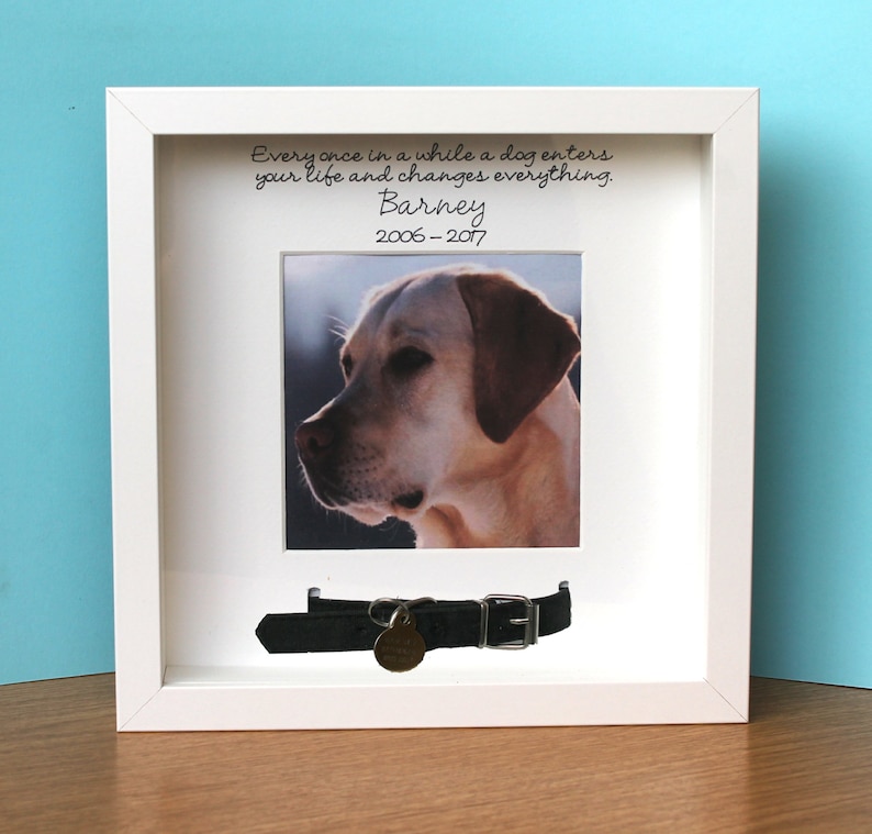 Personalised Pet Memorial Frame  Black photo frame for pet