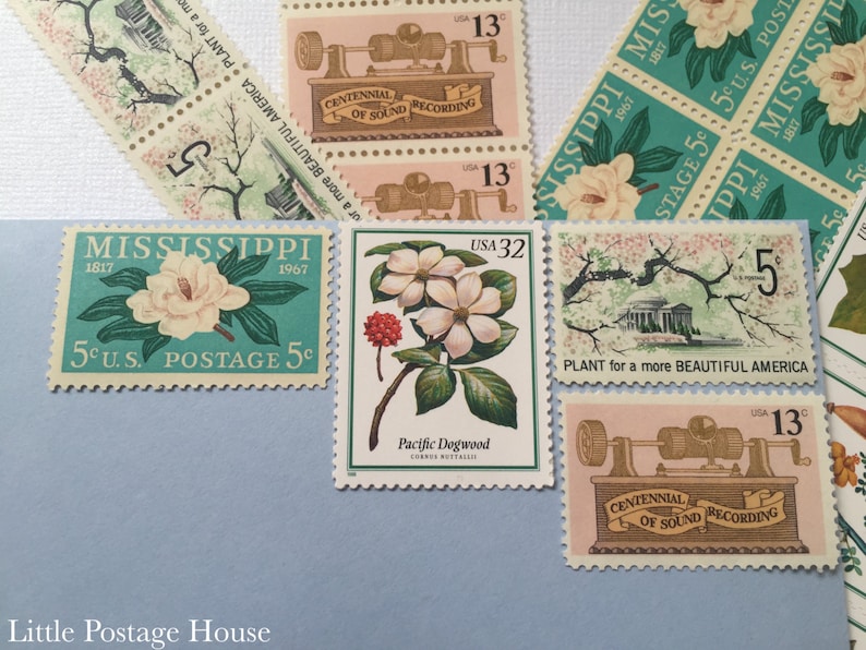 Something Old  Vintage Stamps  Unused Postage Stamps  For 5