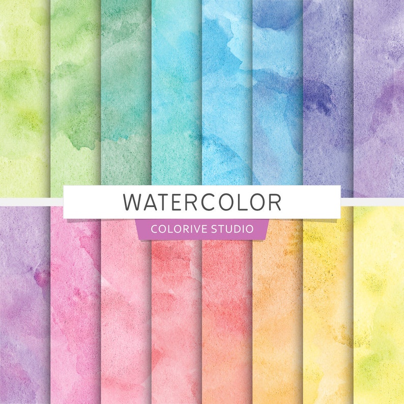 Watercolor digital paper seamless water color background