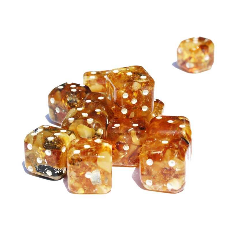 Details about   Baltic Amber Dice with rounded corners unique gift amber pressed 10 mm 