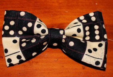 Dominos Clip-On Cotton Bow Tie Bowtie  Choose Men’s or