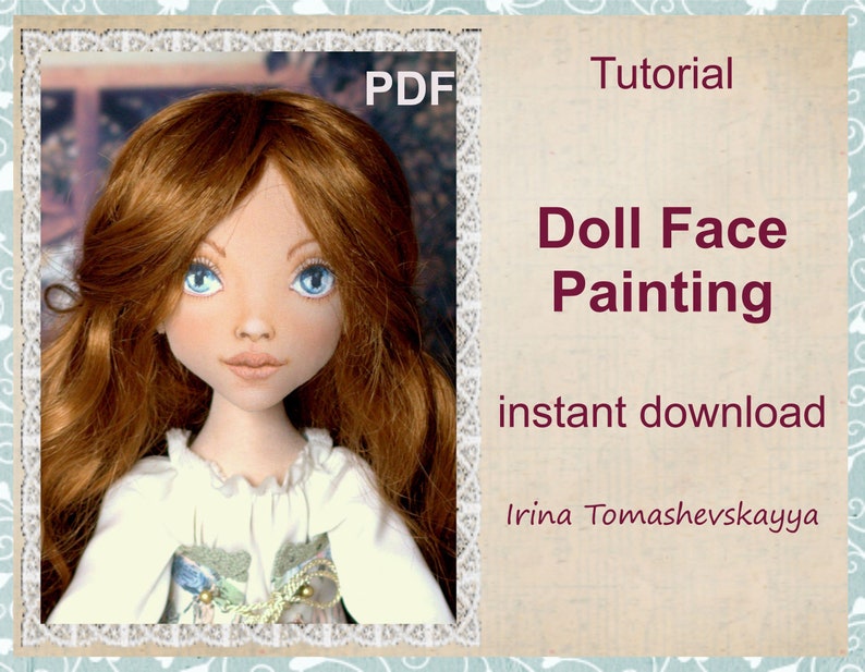 Face Painting PDF Cloth doll tutorial. OOAK Cloth doll basic
