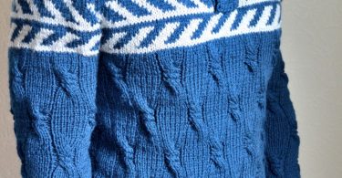 Hand knitted men’s merino wool sweater