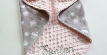 Personalized Minky Baby Blanket or Lovey  Premier Dandelion
