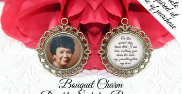 SALE Memorial Bouquet Charm  Double-Sided  Personalized
