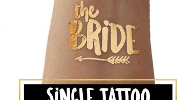 Single THE BRIDE metallic gold foil temporary