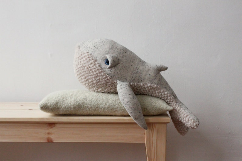 Small Original Whale  Handmade Stuffed Animal