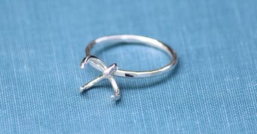 Sturdy Claw Ring Blank 4 Prong Silver Band Raw Stone