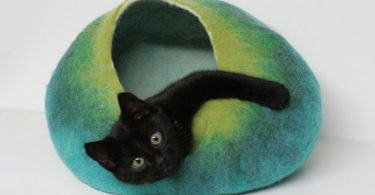 Cat Cave Bed Felt Pet House Furniture Cocoon Hideaway Hand