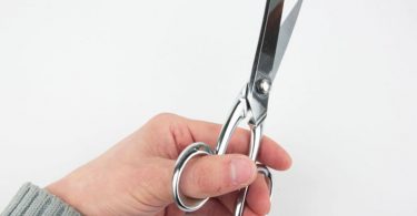 FRATELLI BARBIERI 7.7  Italy import leather scissors-silver