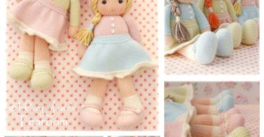Little Yarn Dolls / PDF Doll Knitting Pattern/ Method 1/