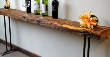 Narrow console table Reclaimed Wood Table Accent Table Long