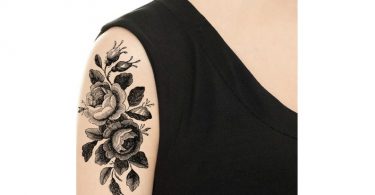 Temporary Tattoo   Vintage Rose Tattoo  Various Patterns and