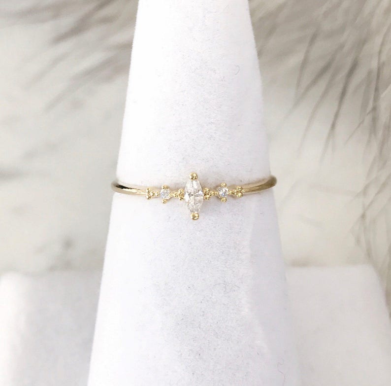 Avalon Marquise Crystal Ring Minimalist ring Crystal ring