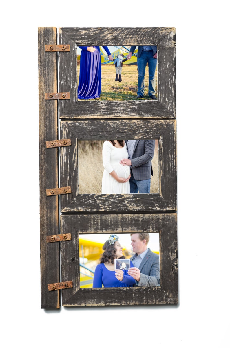 Barnwood Collage Frame 3 hole 8×10 Multi Opening Frame-Rustic