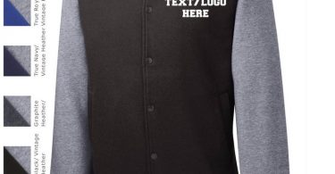 Custom Made Sport-Tek Fleece Letterman Jacket  ST270  Vinyl