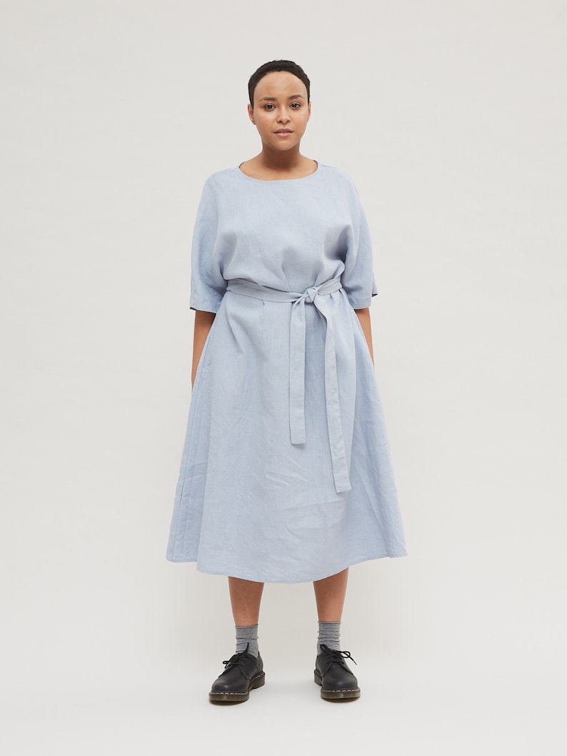 Ellen dress / Kimono linen dress / Loose linen dress /