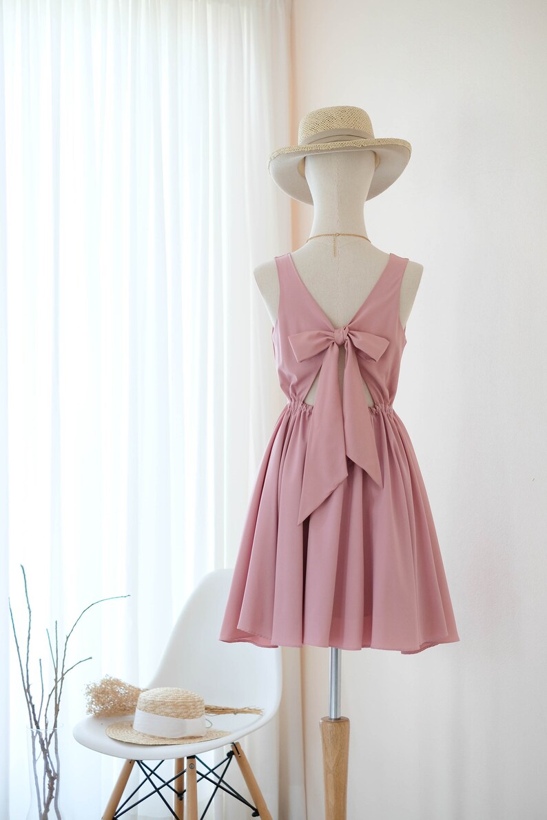 Nude pink dress Pink Bridesmaid dress Prom dress Lolita